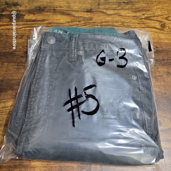 American Eagle Corduroy Mom Jeans 6 R Super Stretch Gray Preppy Minimalist - Picture 11 of 11